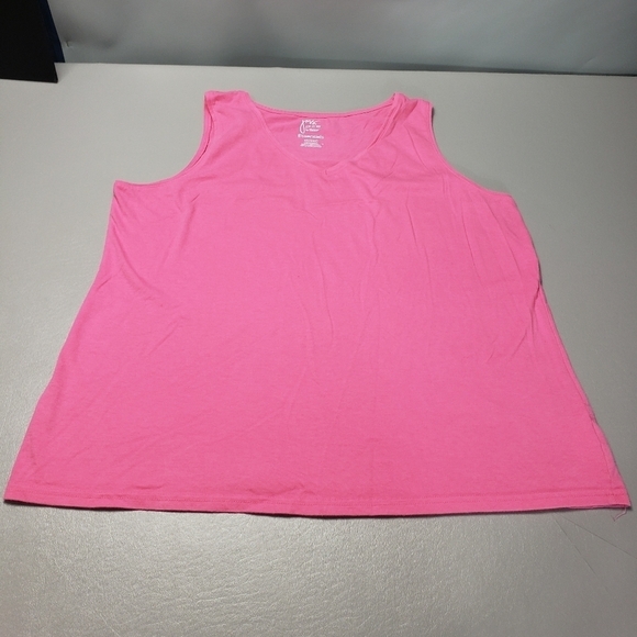 3/$15 just my size vneck pink tank top women's plus size 2X (18W-20W) - Picture 1 of 8